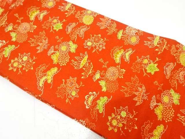 JAPANESE KIMONO / NAGOYA OBI / KASAMATSU & KIKU & PAULOWNIA